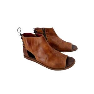 Bed Stu Zoraida F373162 Womens Brown Leather Slip On Strap Sandals Shoes 8